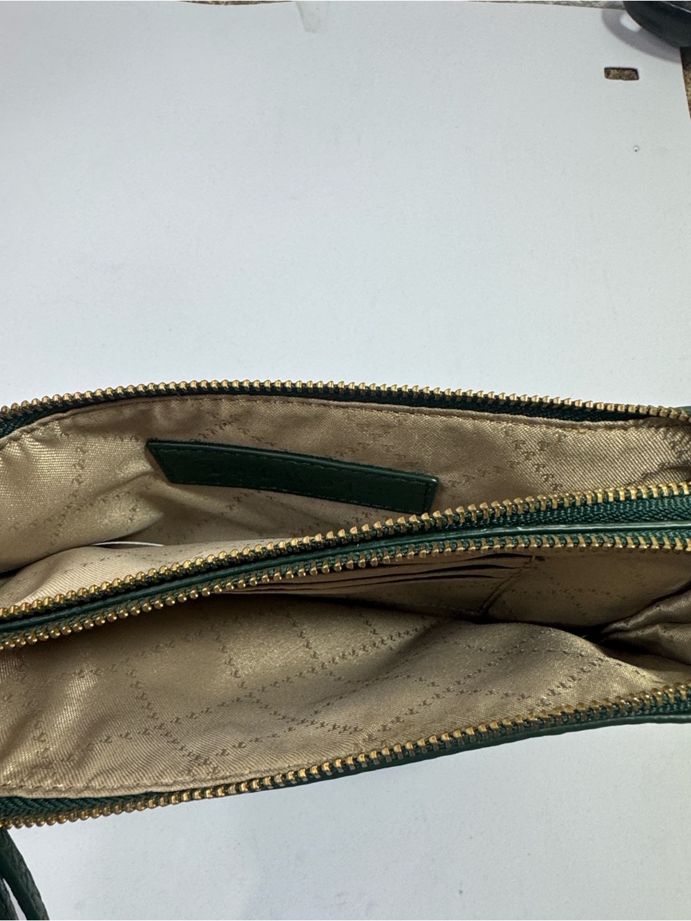 Talbots Leather Wristlet Pouch in Dark Green - Picture 8 of 8